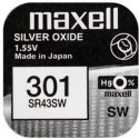 Pila ox de plata 1.55v (sr43sw) 301 maxell