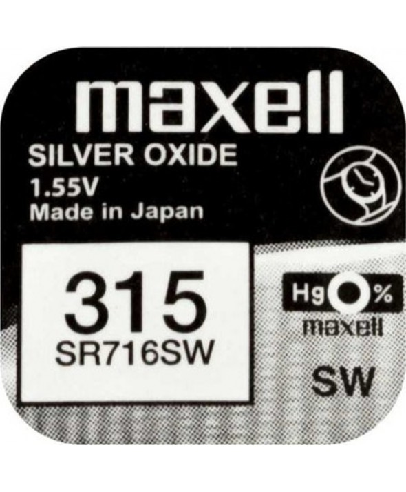 Pila ox de plata 1.55v (sr716sw) 315 maxell