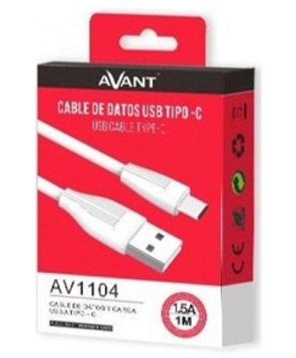 Conexion usb-c macho 1.5a av1104, 1 metro