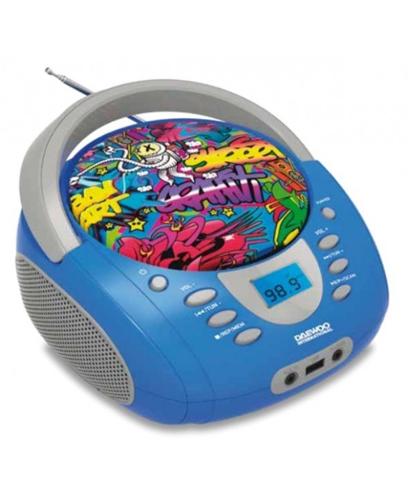 Radio cd digital mp3 usb graffiti daewoo