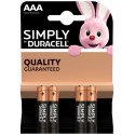 Pila alcalina lr-6 duracell simply nm1500 4 unidades