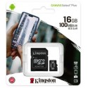 Memoria microsdhd 16gb 100mb/s+adaptador sd kingston