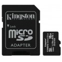 Memoria microsdhd 16gb 100mb/s+adaptador sd kingston