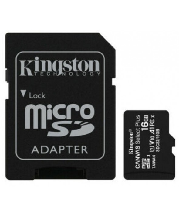 Memoria microsdhd 16gb 100mb/s+adaptador sd kingston