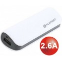 Bateria universal usb 2600 mah platinet cuero blanco