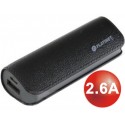 Bateria universal usb 2600 mah platinet cuero negro