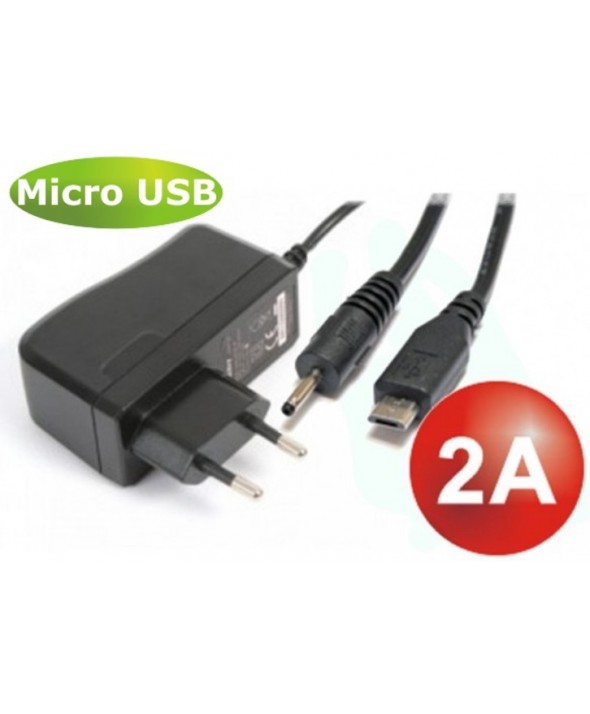 Cargador movil+tablet micro usb+jack 2.5 (2a) 