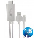 Conexion mhl hdmi hd para iphone11pro 1.8m cable