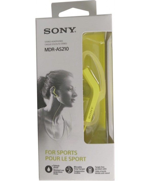 Auricular deportivo sony mdr-as210 amarillo