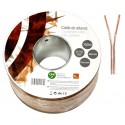 Rollo 100 m cable paralelo 2x1.5 mm transparente