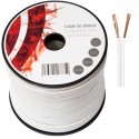 Rollo 100 m cable paralelo 2x050 mm blanco