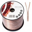 Rollo 100 m cable paralelo 2x0.5 mm transparente