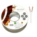 Rollo 100 m cable altavoz paralelo 2x075 mm blanco