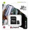 Memoria microsdhd 32gb 100mb/s+adaptador sd kingston