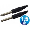 Conexion jack 6.3 m/m mono 1.5 m microfono