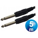 Conexion jack 6.3 m/m mono 5 m microfono