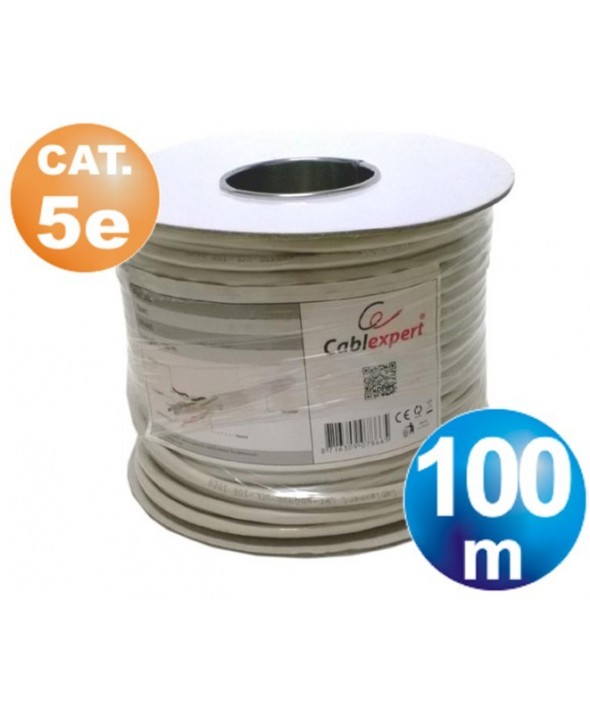 Rollo 100m cable telefonico cat.5e utp(cca) flexible