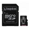 Memoria microsd 256gb class10 100mbs + adaptador sd kingston