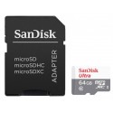 Memoria microsdhd 64gb cl10 80r + adaptador sd sandisk