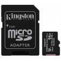 Memoria microsdxc 64gb cl10 100r + adaptador sd kington