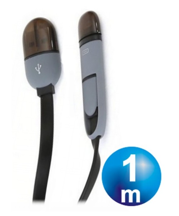 Conexion usb alimentacion lightning + micro usb 1m