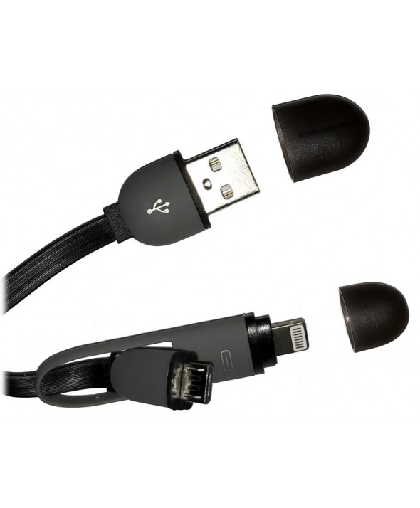 Conexion usb alimentacion lightning + micro usb 1m